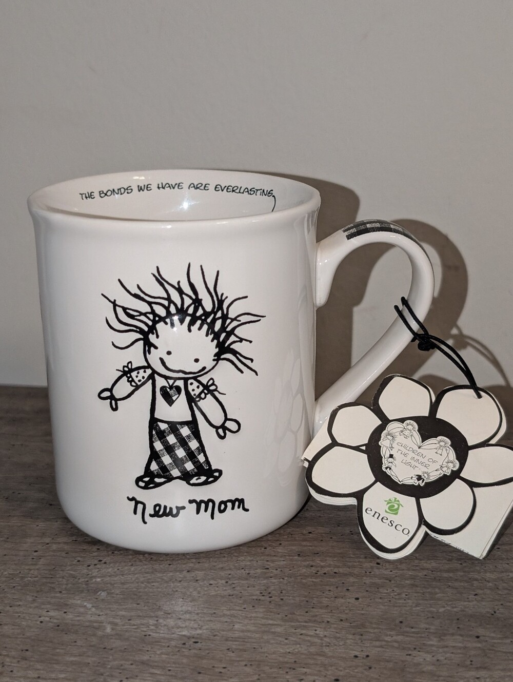 Enesco Children of the Inner Light New Mom Mug White Black